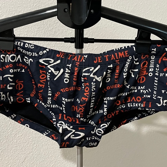 MR. TURK Te Amo Navy Blue Swim Briefs LARGE - Picture 1 of 2